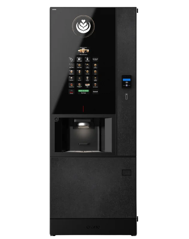The Cali 2 hot drinks vending machine is available to buy or rent from Coinadrink with an optional fully managed service.