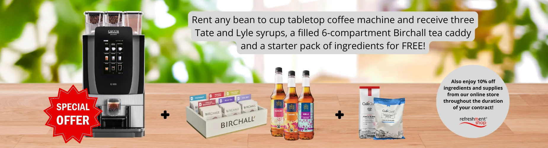 Explore our special offer on bean to cup tabletop coffee machines for your workplace.
