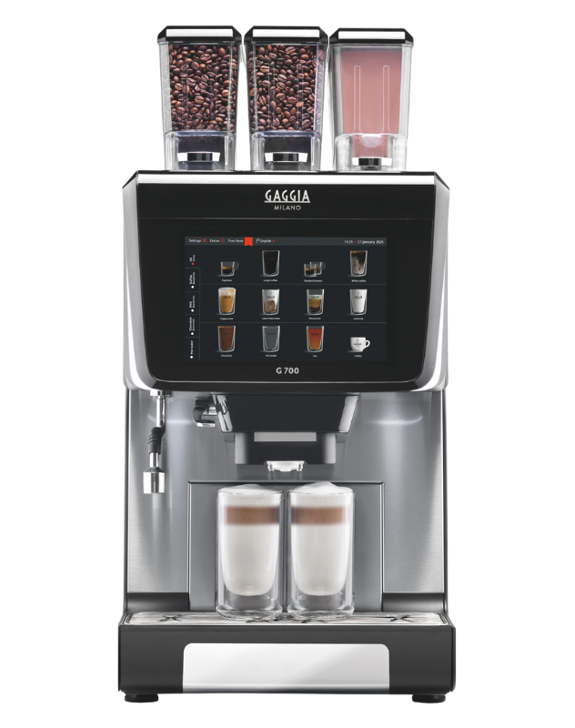 The Gaggia G700 is a premium commercial coffee machine that is well suited to hospitality, leisure and luxury offices with dual milk technology.