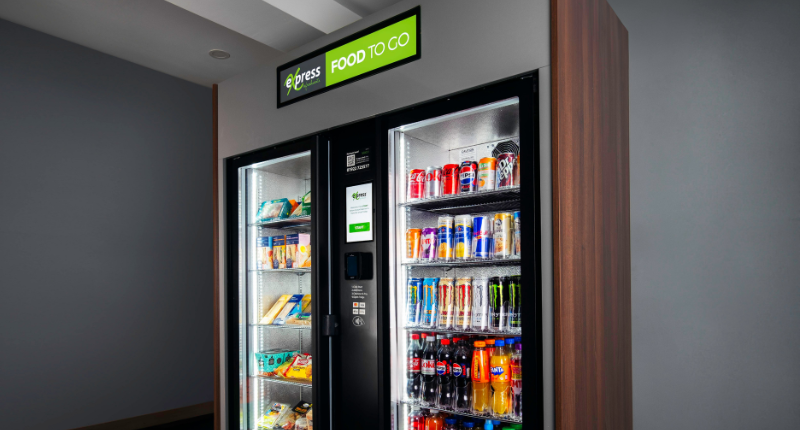The smart fridge was developed for the modern workplace, introducing smart technology and greater variety of healthier products.