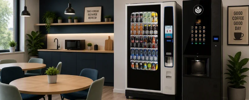 An operated vending machine is a great way to keep staff happy and hydrated and beyond.