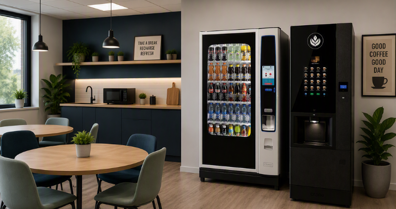 An operated vending machine is a great way to keep staff happy and hydrated and beyond.