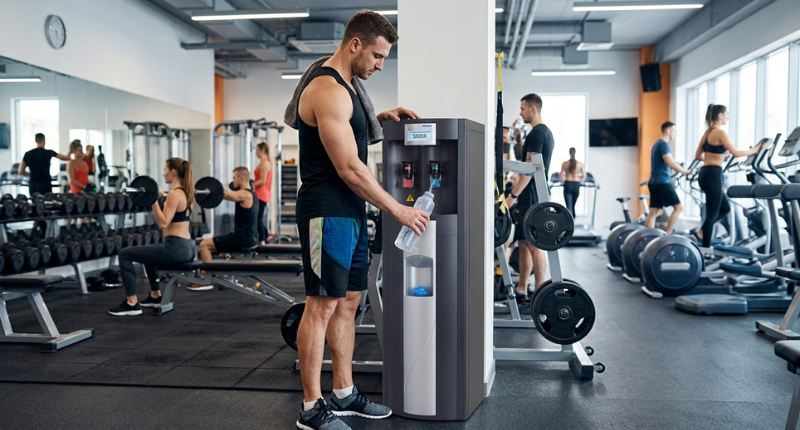 Hydration is one of our most popular choices for vending services in gym and leisure sites, due to the importance of drinking water when exercising.